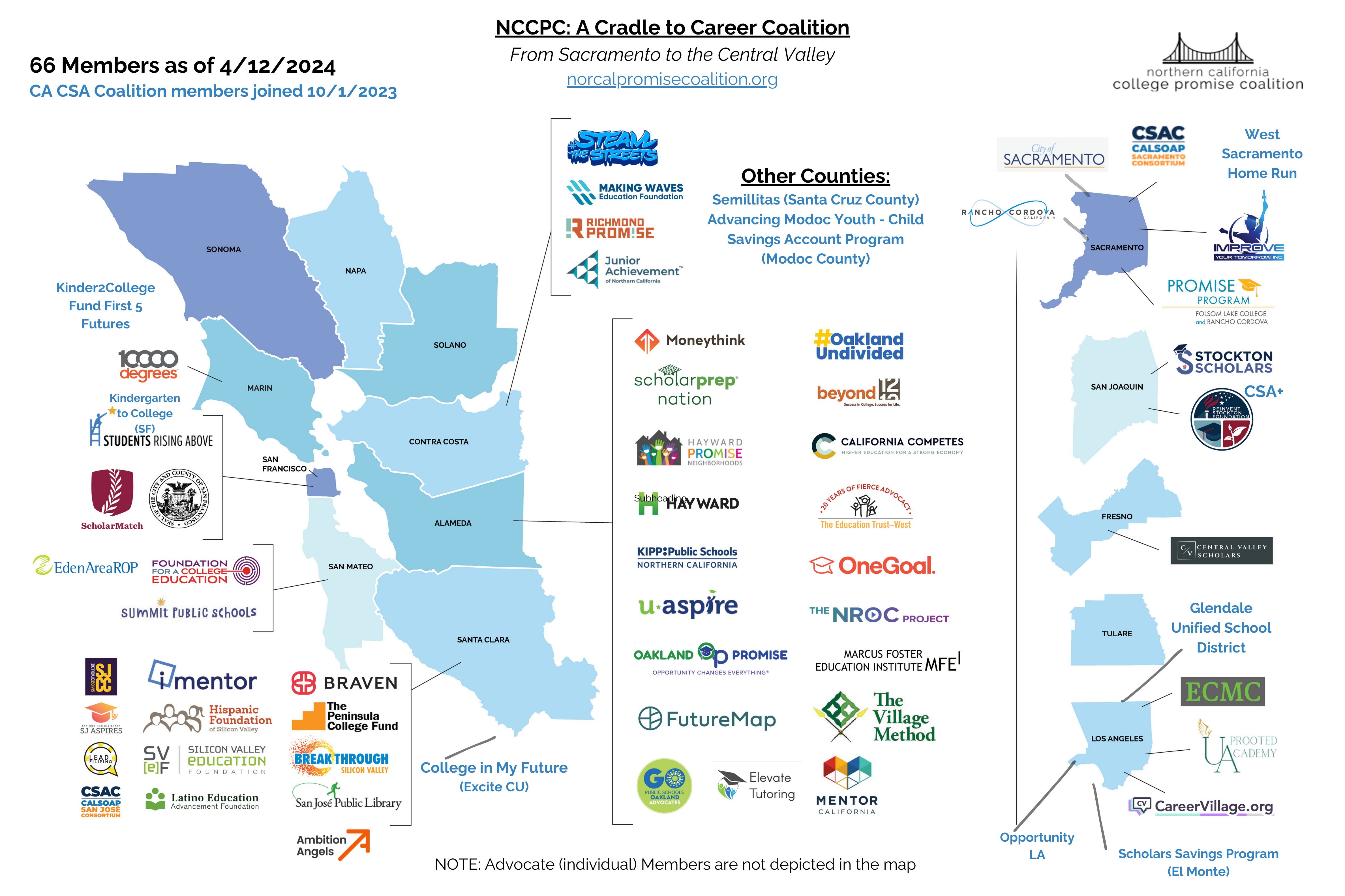 NCCPC Membership Map with CSA as of 4/12/2024