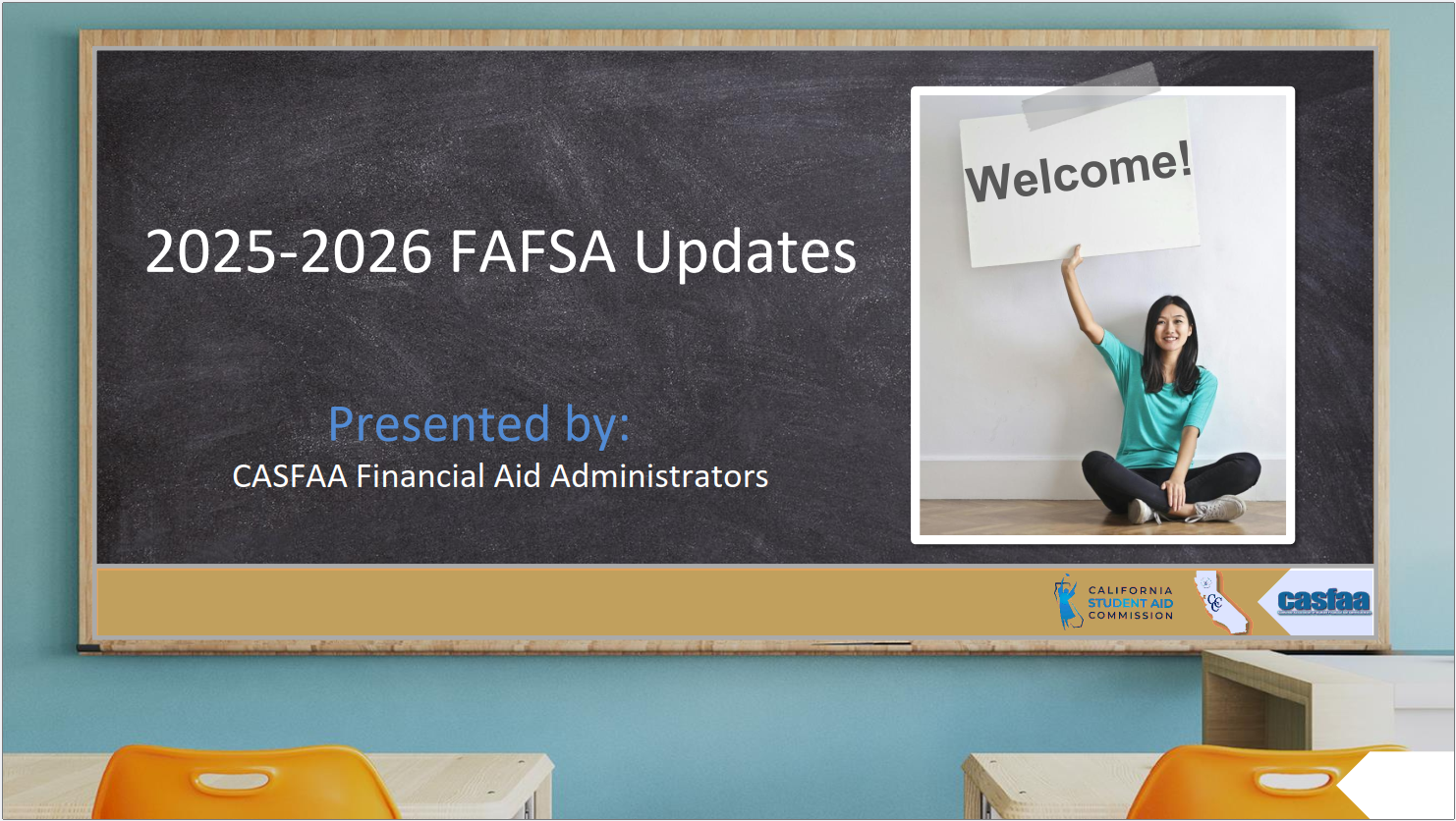 The cover slide of the CASFAA presentation slide deck.